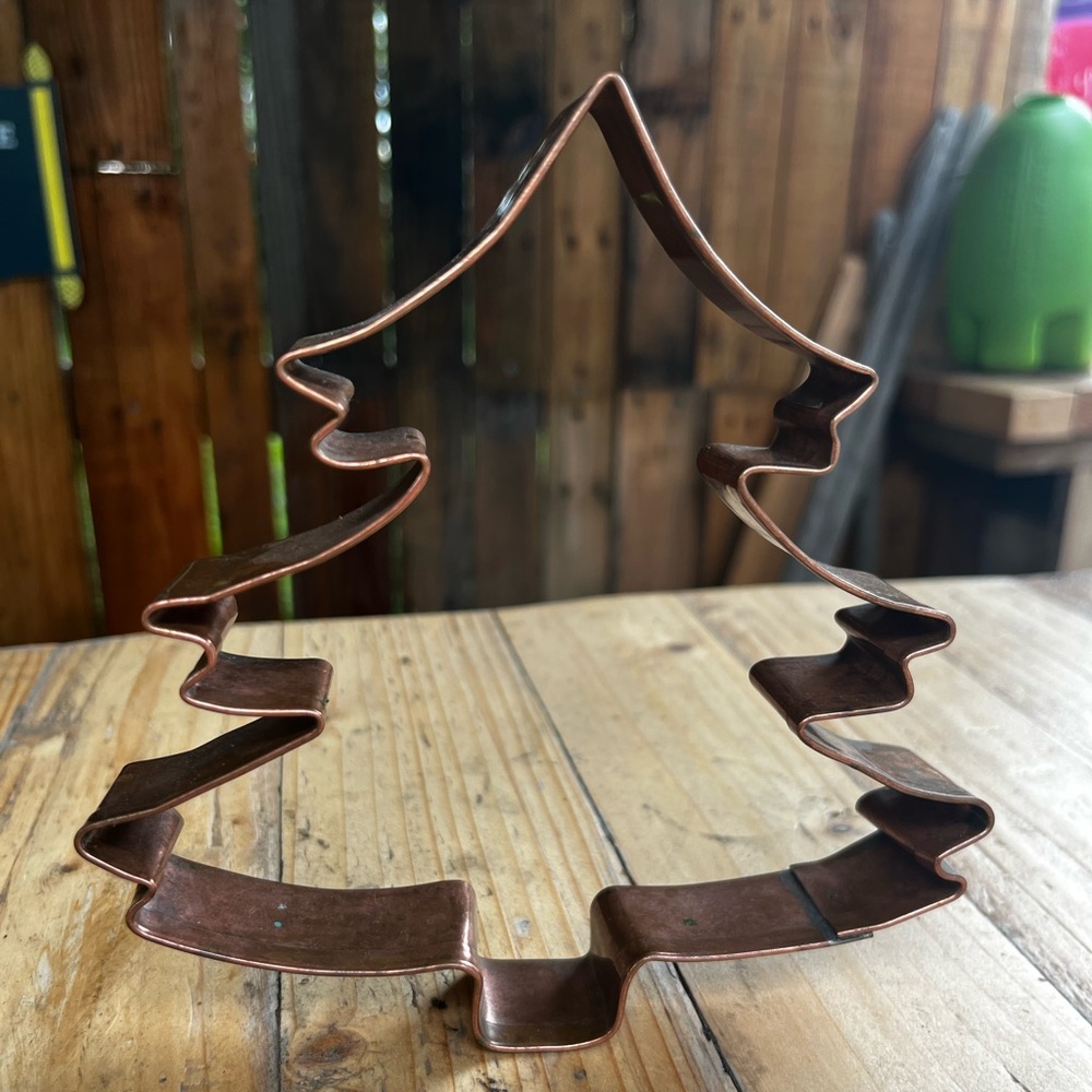 Copper Tree Cookie Cutter - Holiday, Christmas Baking Tool Large! Sturdy!